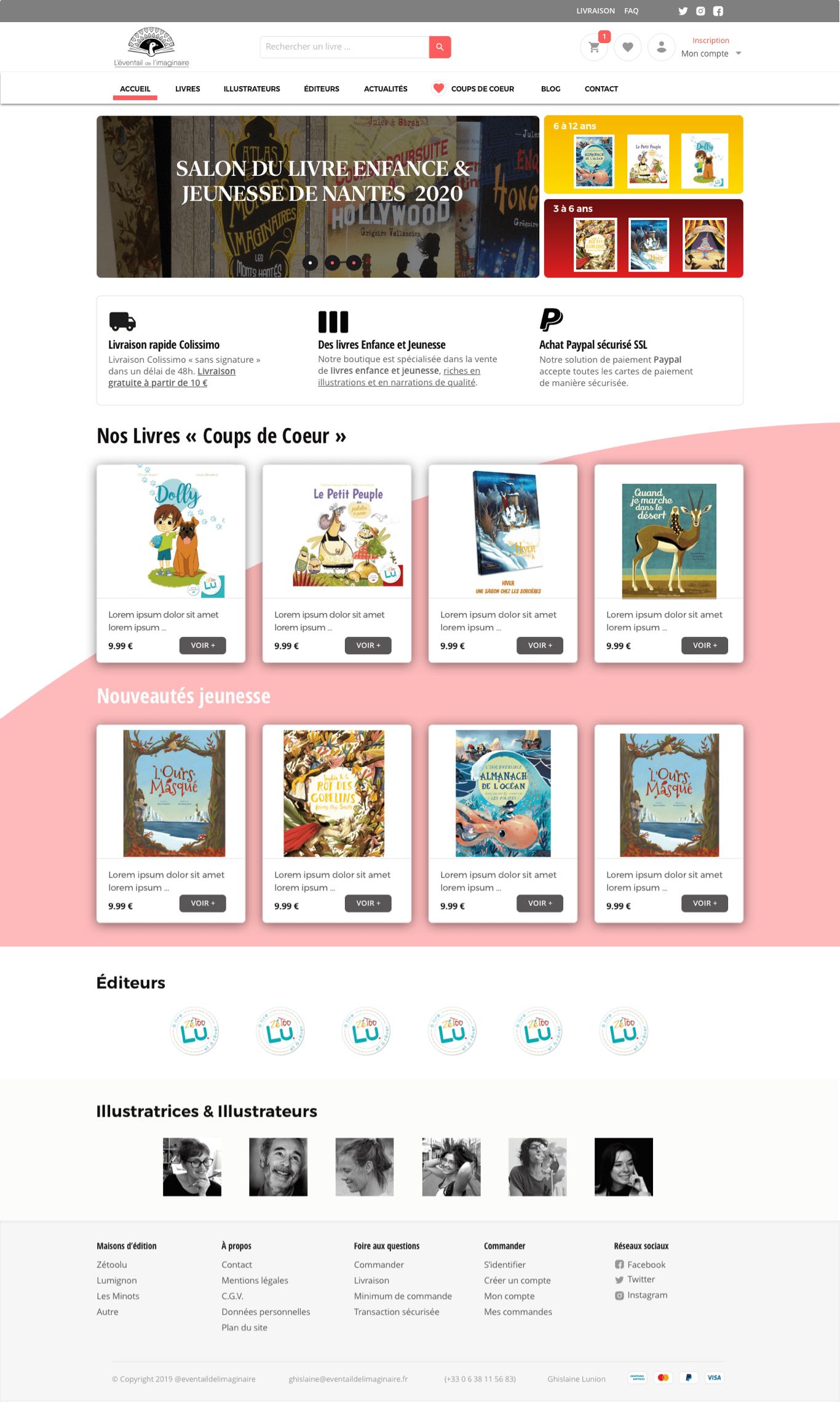 UX/UI Design pour L'éventail de l'imaginaire