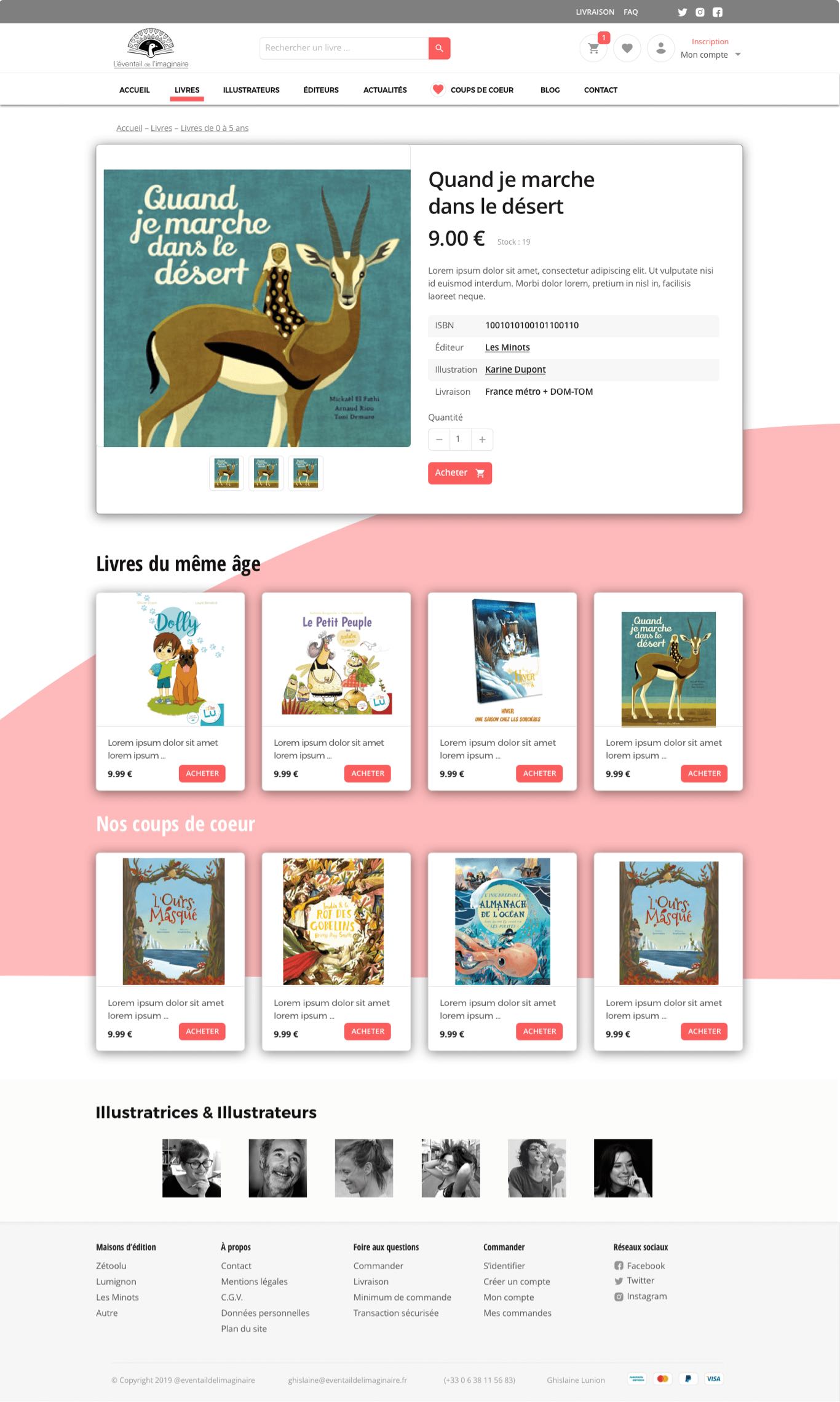 UX/UI Design pour L'éventail de l'imaginaire
